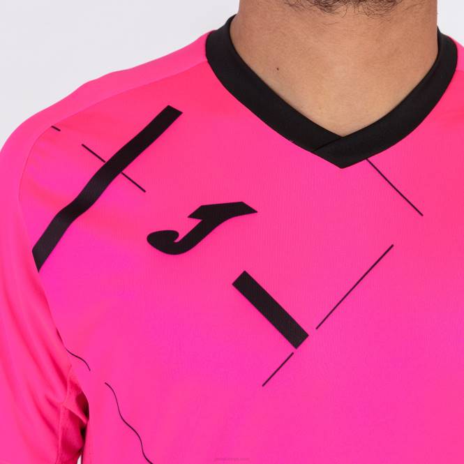 gömlek kısa kollu kaplan iii Joma floresan pembe siyah erkekler 0RJD4541