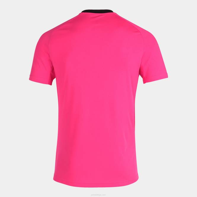 gömlek kısa kollu kaplan iii Joma floresan pembe siyah erkekler 0RJD4541