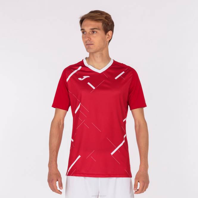 gömlek kısa kollu kaplan iii Joma kırmızı beyaz erkekler 0RJD1011