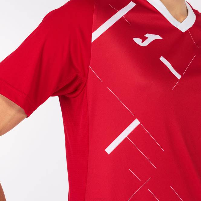 gömlek kısa kollu kaplan iii Joma kırmızı beyaz erkekler 0RJD1011