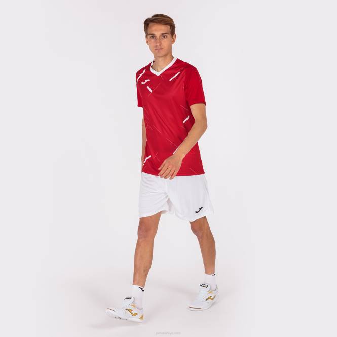 gömlek kısa kollu kaplan iii Joma kırmızı beyaz erkekler 0RJD1011
