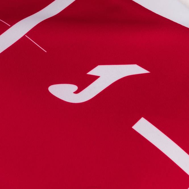 gömlek kısa kollu kaplan iii Joma kırmızı beyaz erkekler 0RJD1011