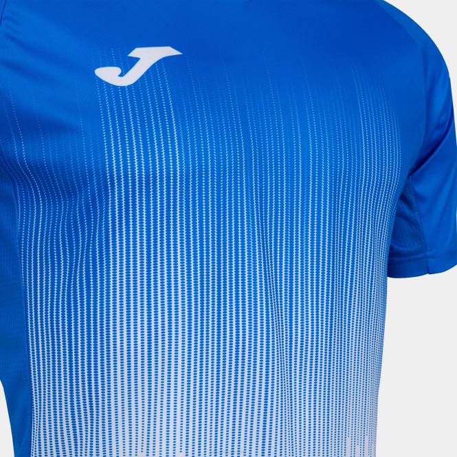 gömlek kısa kollu kaplan iv Joma beyaz kraliyet mavisi erkekler 0RJD4367