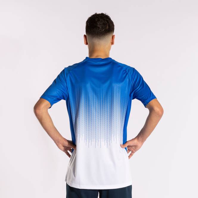 gömlek kısa kollu kaplan iv Joma beyaz kraliyet mavisi erkekler 0RJD4367