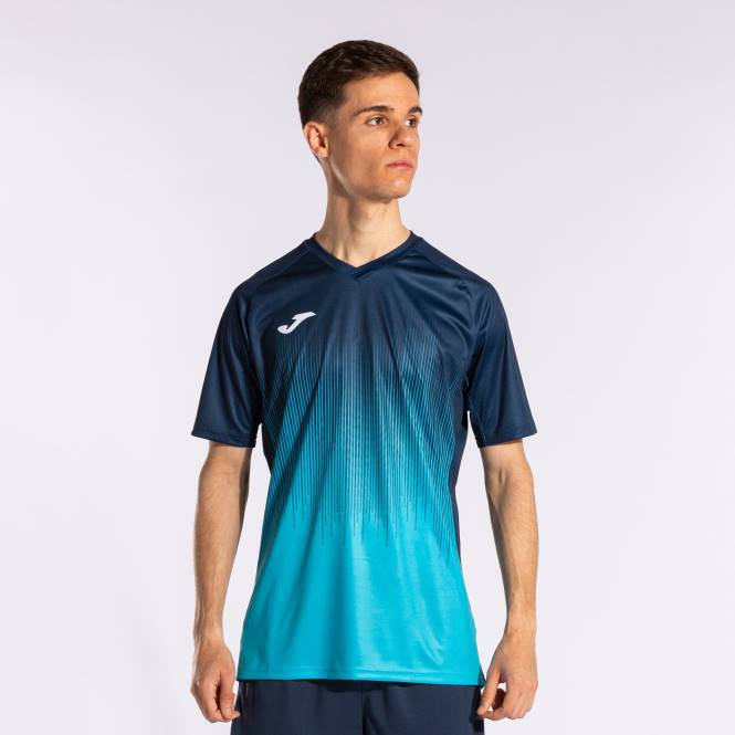 gömlek kısa kollu kaplan iv Joma floresan turkuaz lacivert erkekler 0RJD485
