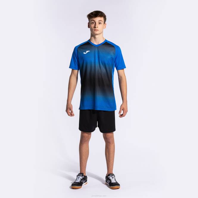 gömlek kısa kollu kaplan v Joma kraliyet mavisi siyah erkekler 0RJD182