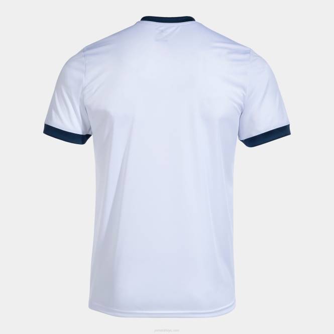 gömlek kısa kollu mahkemesi Joma beyaz kraliyet mavisi lacivert erkekler 0RJD3018