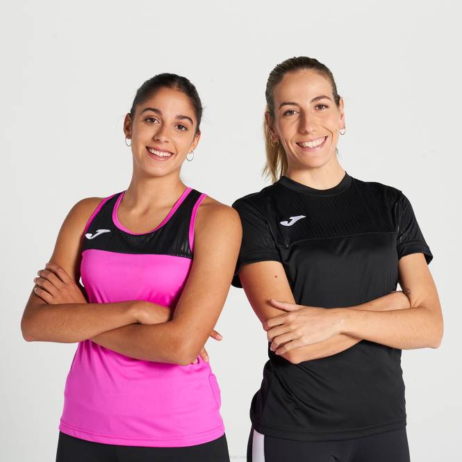 gömlek kısa kollu montreal Joma siyah kadınlar 0RJD2440