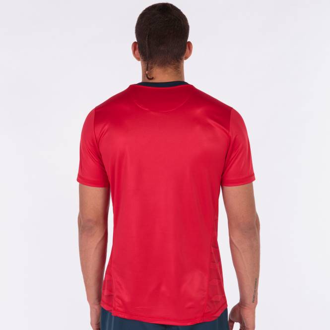 gömlek kısa kollu myskin akademi Joma kırmızı erkekler 0RJD2939