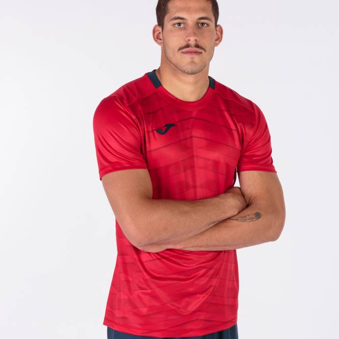 gömlek kısa kollu myskin akademi Joma kırmızı erkekler 0RJD2939