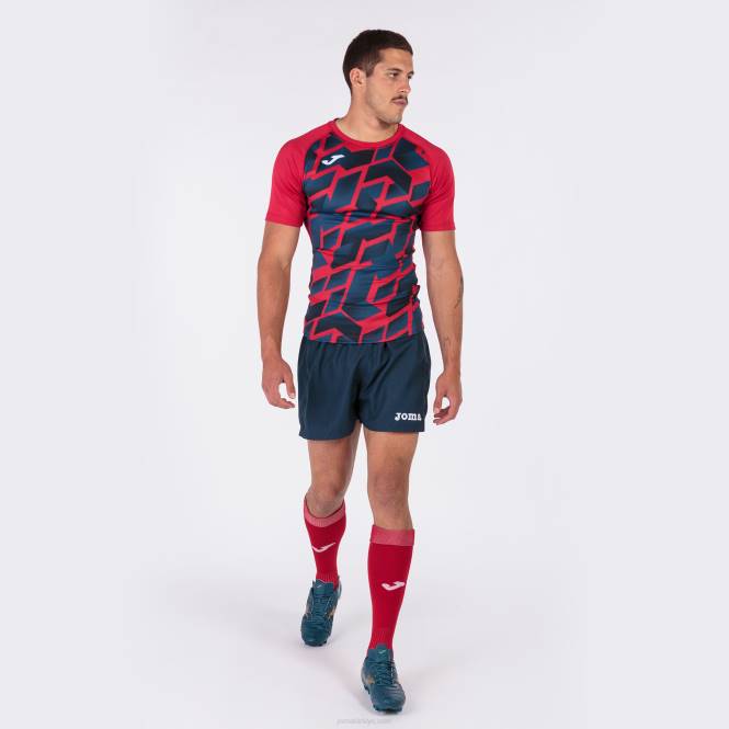 gömlek kısa kollu myskin iii Joma kırmızı lacivert erkekler 0RJD1013