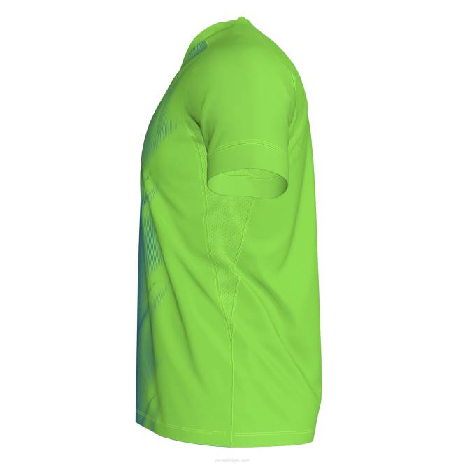 gömlek kısa kollu olimpia Joma floresan yeşil kraliyet mavisi erkekler 0RJD2958