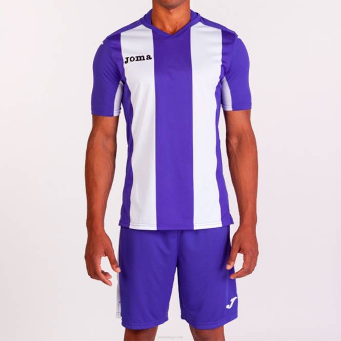 gömlek kısa kollu pisa Joma mor beyaz erkekler 0RJD3488