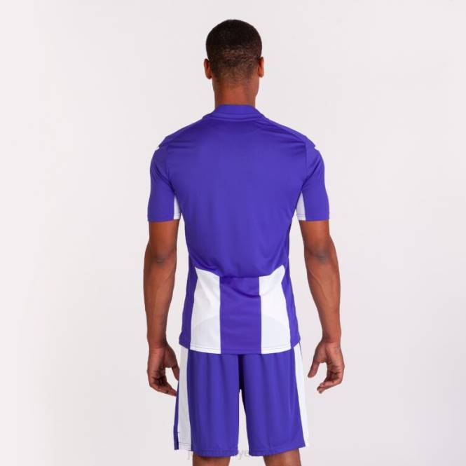 gömlek kısa kollu pisa Joma mor beyaz erkekler 0RJD3488