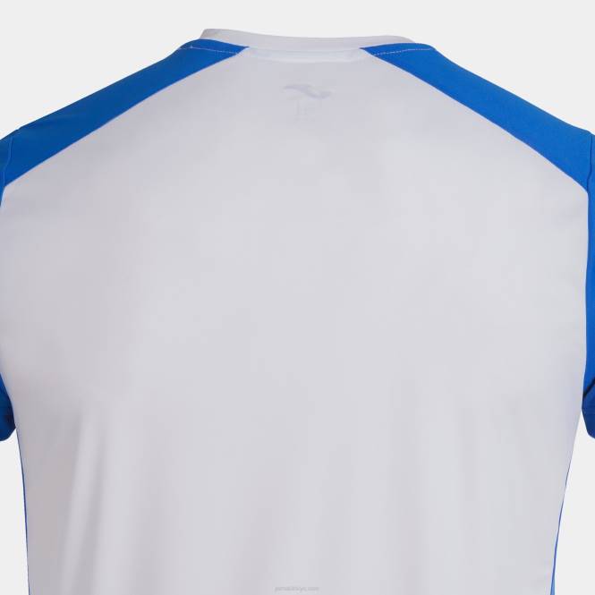 gömlek kısa kollu rekor ii Joma beyaz kraliyet mavisi erkekler 0RJD3112