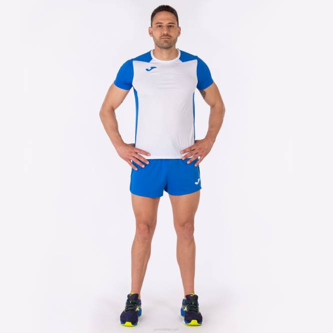 gömlek kısa kollu rekor ii Joma beyaz kraliyet mavisi erkekler 0RJD3112