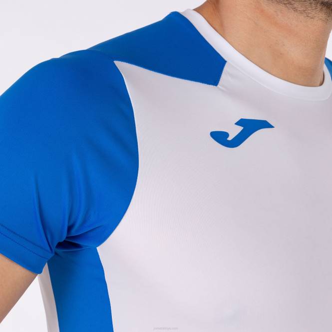 gömlek kısa kollu rekor ii Joma beyaz kraliyet mavisi erkekler 0RJD3112