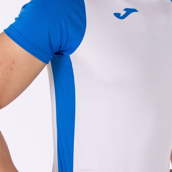 gömlek kısa kollu rekor ii Joma beyaz kraliyet mavisi erkekler 0RJD3112