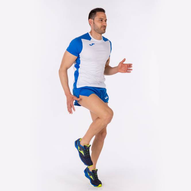 gömlek kısa kollu rekor ii Joma beyaz kraliyet mavisi erkekler 0RJD3112