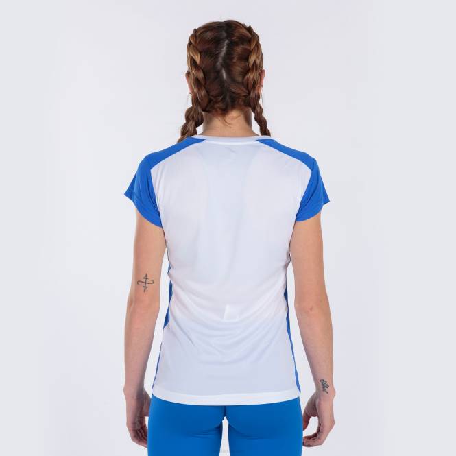 gömlek kısa kollu rekor ii Joma beyaz kraliyet mavisi kadınlar 0RJD2488