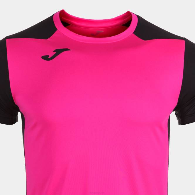 gömlek kısa kollu rekor ii Joma floresan pembe siyah erkekler 0RJD4500