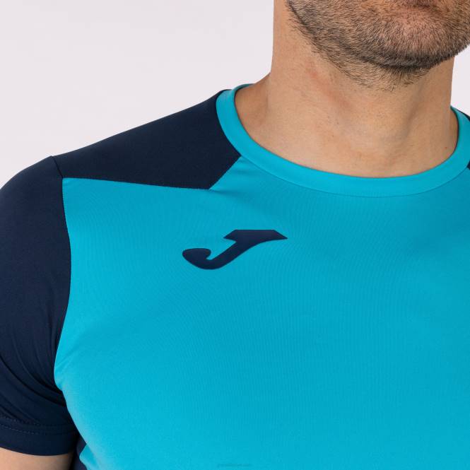 gömlek kısa kollu rekor ii Joma floresan turkuaz lacivert erkekler 0RJD3262