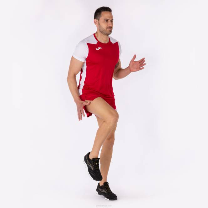 gömlek kısa kollu rekor ii Joma kırmızı beyaz erkekler 0RJD3554