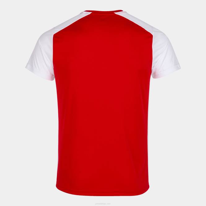 gömlek kısa kollu rekor ii Joma kırmızı beyaz erkekler 0RJD3554