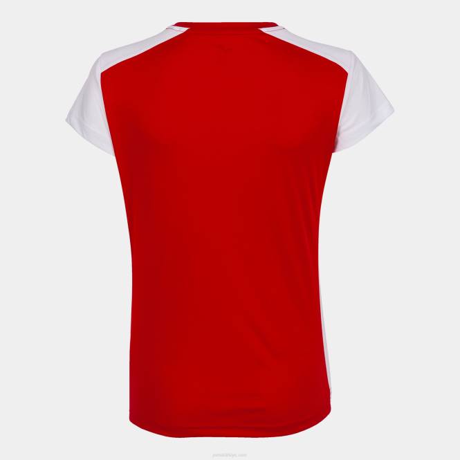 gömlek kısa kollu rekor ii Joma kırmızı beyaz kadınlar 0RJD2224