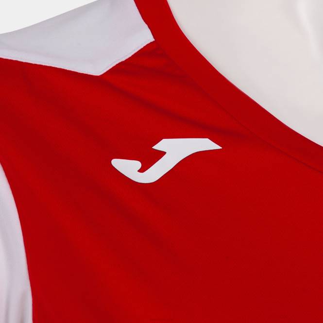 gömlek kısa kollu rekor ii Joma kırmızı beyaz kadınlar 0RJD2224