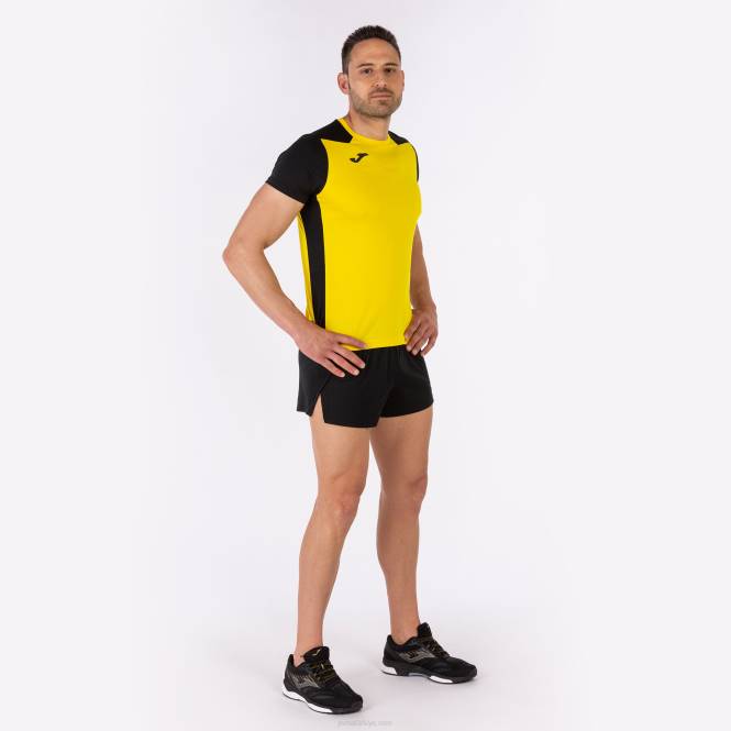 gömlek kısa kollu rekor ii Joma sarı siyah erkekler 0RJD820