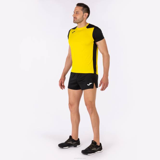 gömlek kısa kollu rekor ii Joma sarı siyah erkekler 0RJD820