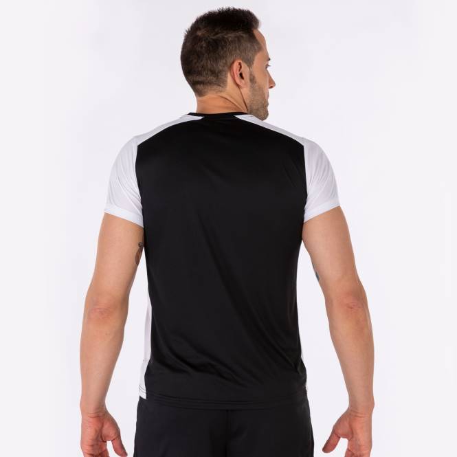 gömlek kısa kollu rekor ii Joma siyah beyaz erkekler 0RJD1482