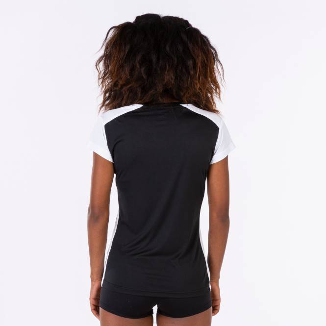 gömlek kısa kollu rekor ii Joma siyah beyaz kadınlar 0RJD2668