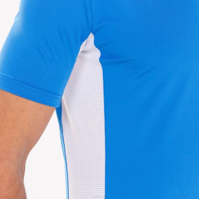 gömlek kısa kollu superliga Joma kraliyet mavisi beyaz erkekler 0RJD149