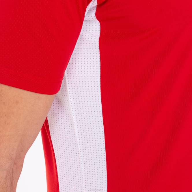 gömlek kısa kollu superliga Joma kırmızı beyaz erkekler 0RJD4716