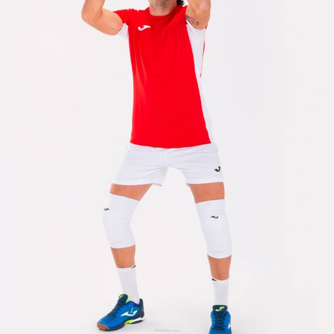 gömlek kısa kollu superliga Joma kırmızı beyaz erkekler 0RJD4716