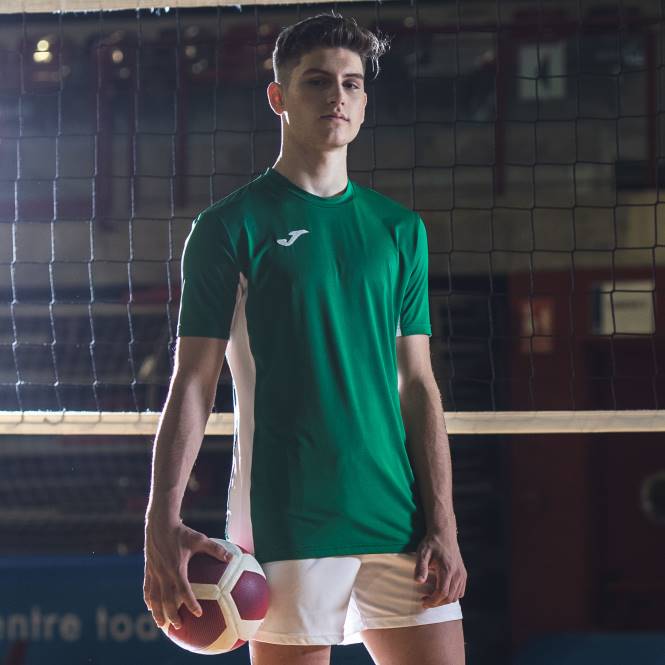 gömlek kısa kollu superliga Joma yeşil beyaz erkekler 0RJD3132