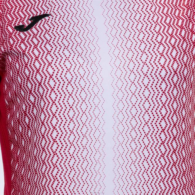 gömlek kısa kollu süpernova Joma kırmızı beyaz kadınlar 0RJD3792