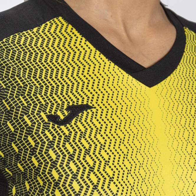 gömlek kısa kollu süpernova Joma siyah Sarı kadınlar 0RJD2561