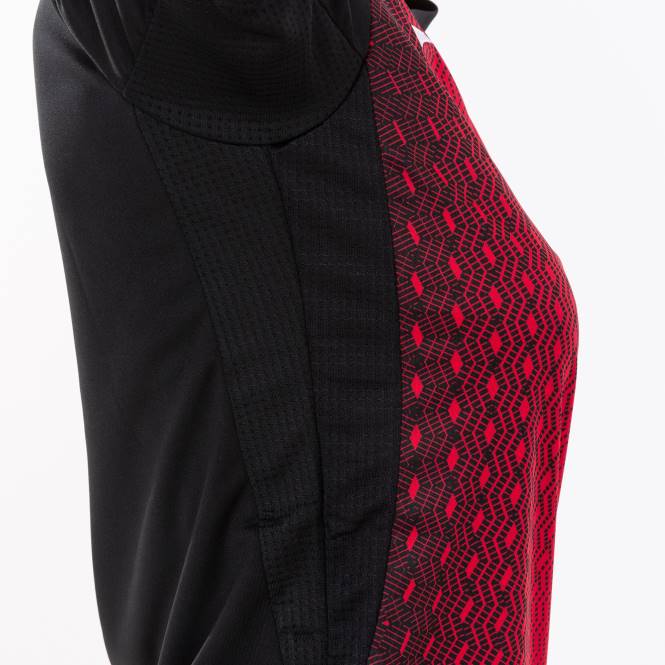 gömlek kısa kollu süpernova Joma siyah kırmızı kadınlar 0RJD3786