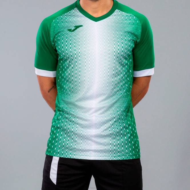 gömlek kısa kollu süpernova Joma yeşil beyaz erkekler 0RJD974