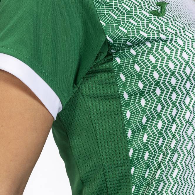 gömlek kısa kollu süpernova Joma yeşil beyaz kadınlar 0RJD2602