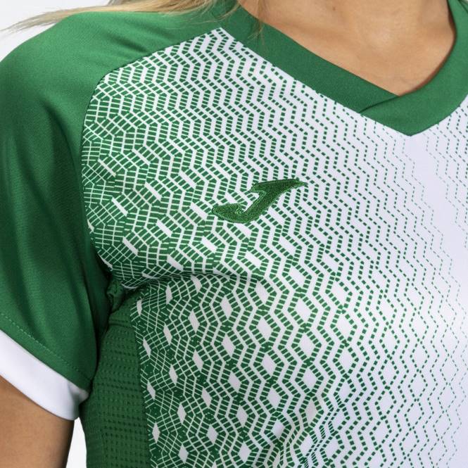 gömlek kısa kollu süpernova Joma yeşil beyaz kadınlar 0RJD2602