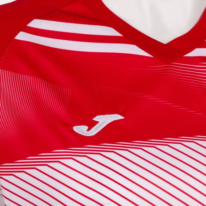 gömlek kısa kollu süpernova ii Joma Beyaz kırmızı kadınlar 0RJD2450