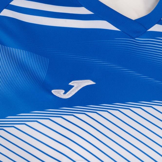 gömlek kısa kollu süpernova ii Joma beyaz kraliyet mavisi kadınlar 0RJD3659