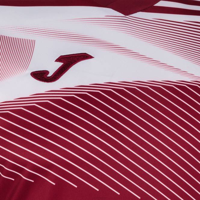 gömlek kısa kollu süpernova ii Joma bordo beyaz erkekler 0RJD1215