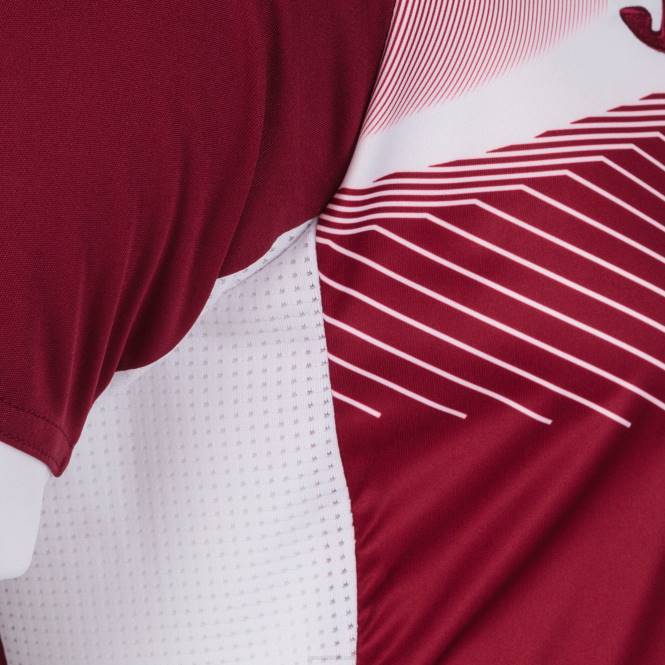 gömlek kısa kollu süpernova ii Joma bordo beyaz erkekler 0RJD1215