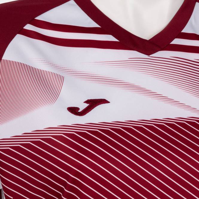 gömlek kısa kollu süpernova ii Joma bordo beyaz kadınlar 0RJD1677