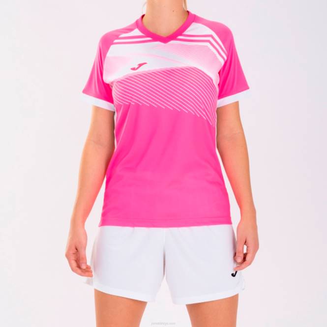 gömlek kısa kollu süpernova ii Joma floresan pembe beyaz kadınlar 0RJD3700